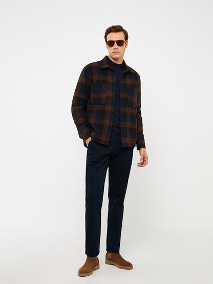 Comfortable Fit Long Sleeve Plaid Men's Lumberjack Shirt Jacket