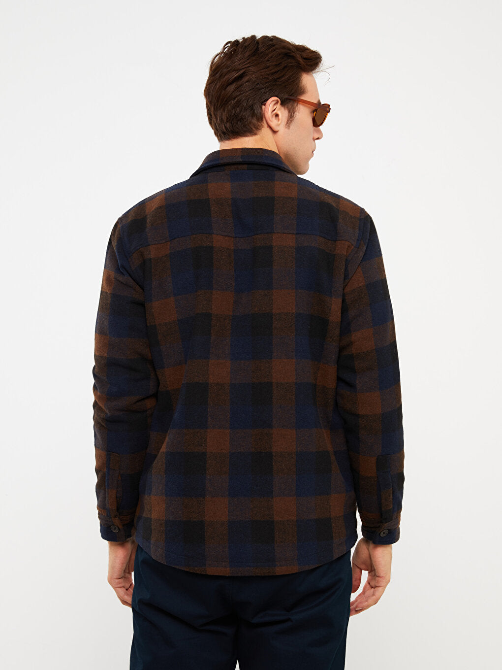 Comfortable Fit Long Sleeve Plaid Men's Lumberjack Shirt Jacket