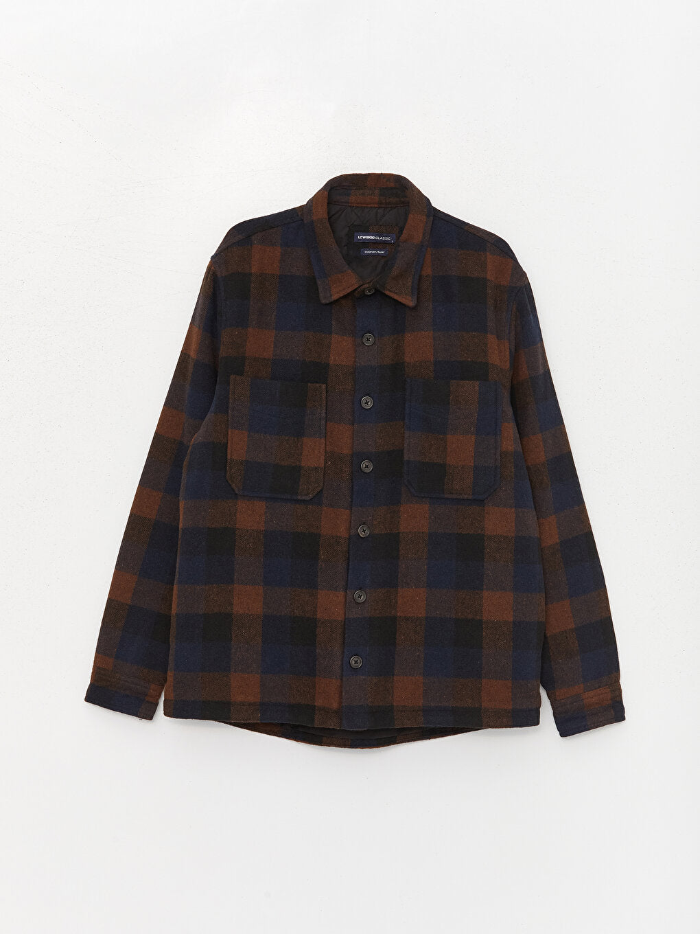 Comfortable Fit Long Sleeve Plaid Men's Lumberjack Shirt Jacket