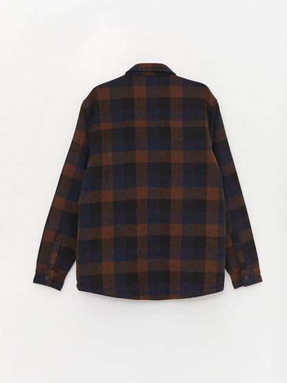 Comfortable Fit Long Sleeve Plaid Men's Lumberjack Shirt Jacket