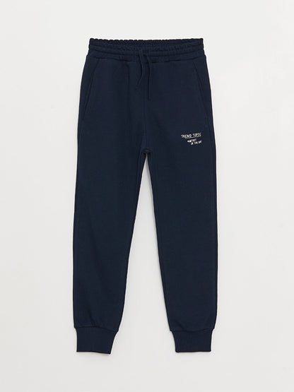 Printed Boys' Jogger Sweatpants with Elastic Waist