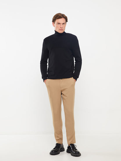 Turtleneck Long Sleeve Men's Knitwear Sweater