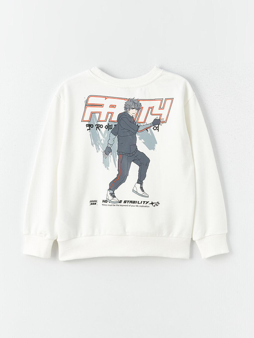 Comfortable Crew Neck Printed Boy's Sweatshirt