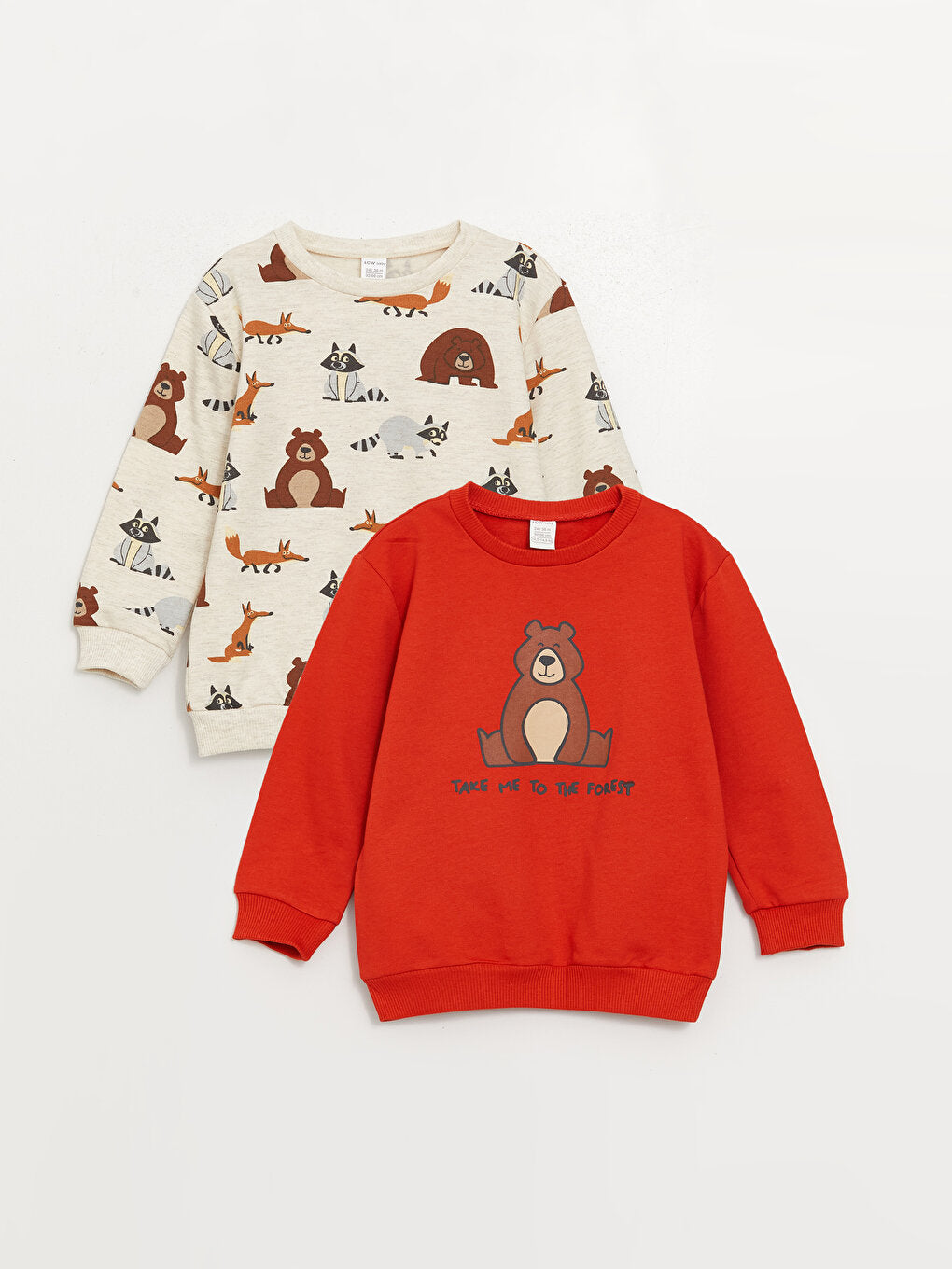 Crew Neck Long Sleeve Printed Baby Boy Sweatshirt Pack of 2