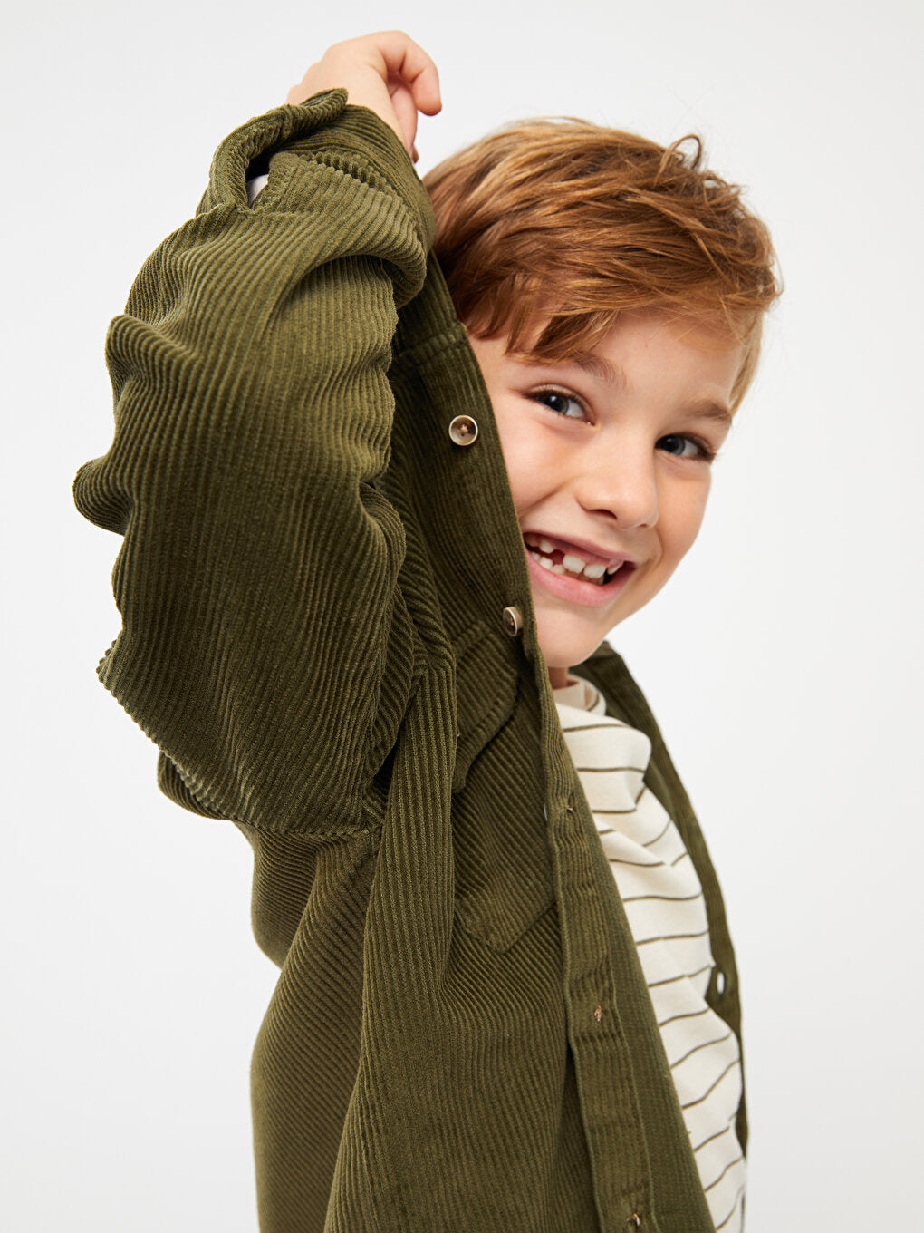 Hooded Basic Long Sleeve Boys' Shirt