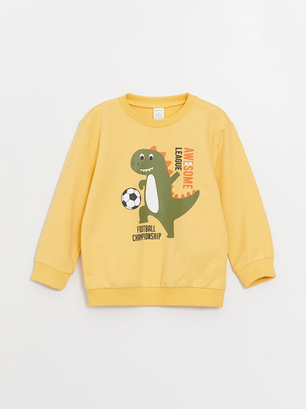 Crew Neck Long Sleeve Dinosaur Printed Baby Boy Sweatshirt and Trousers 2-Piece Set