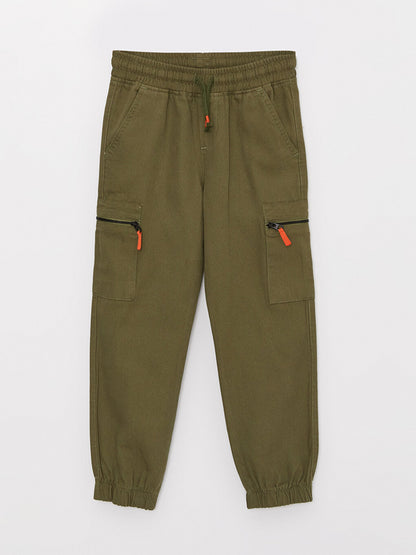 Boys' Cargo Pants with Elastic Waist