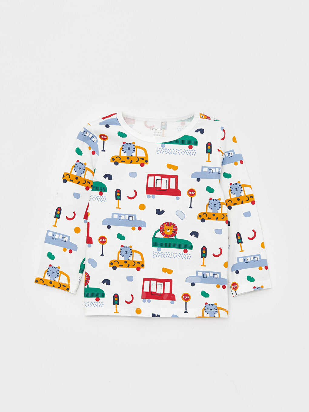 Crew Neck Long Sleeve Baby Boy Pajama Set 2-Piece