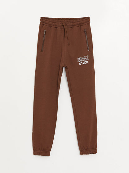 Printed Boys' Jogger Sweatpants with Elastic Waist