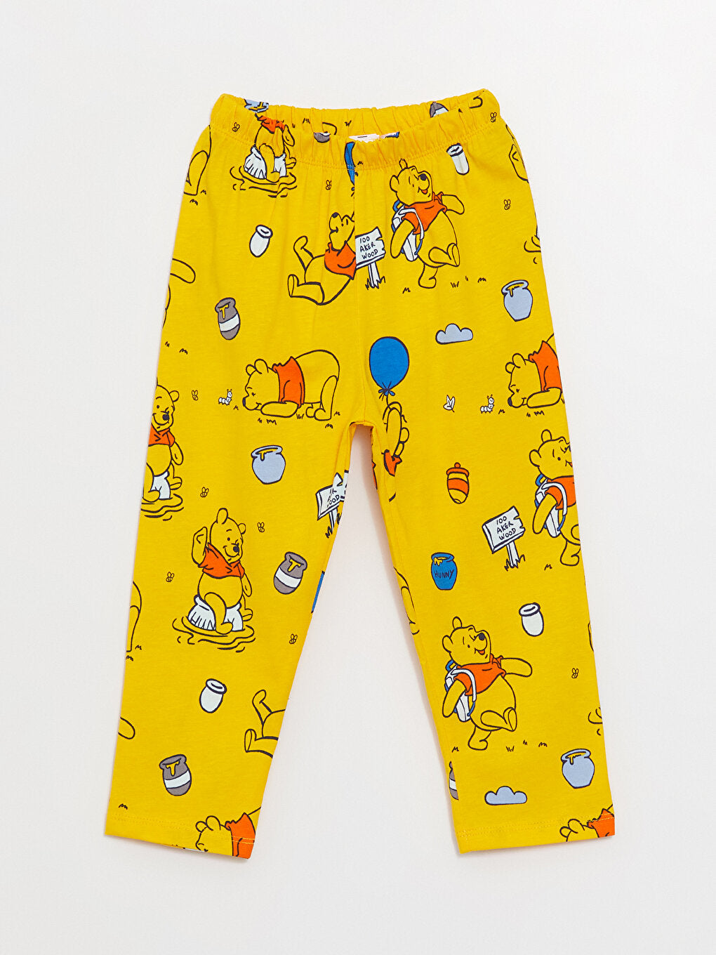 Polo Neck Long Sleeve Winnie the Pooh Printed Baby Boy Pajama Set