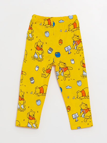 Polo Neck Long Sleeve Winnie the Pooh Printed Baby Boy Pajama Set