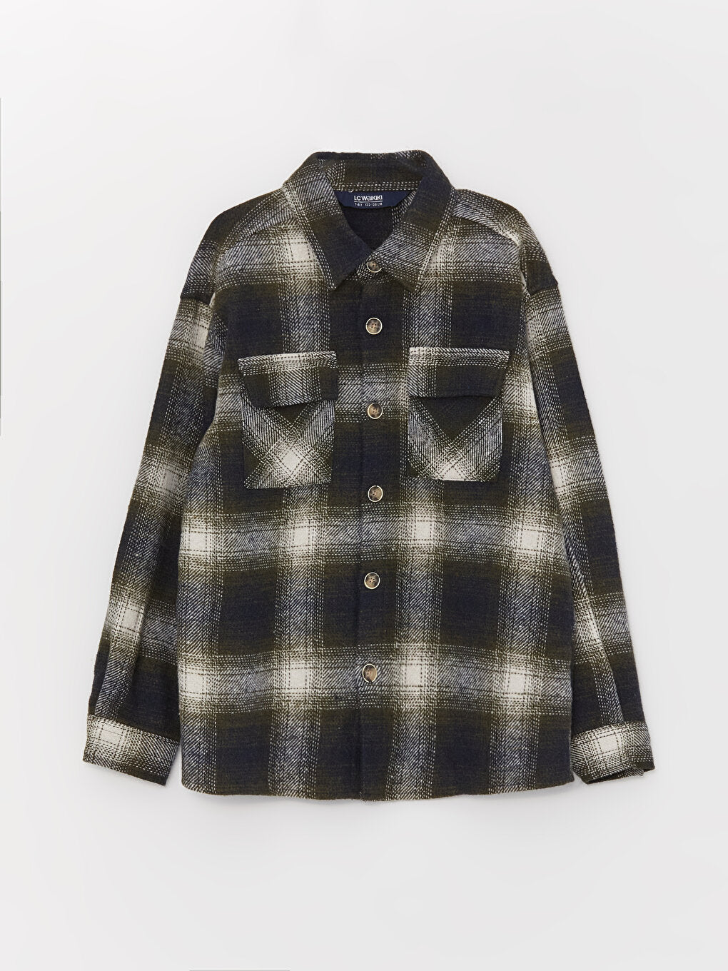 Comfortable Fit Plaid Boy's Shirt Jacket