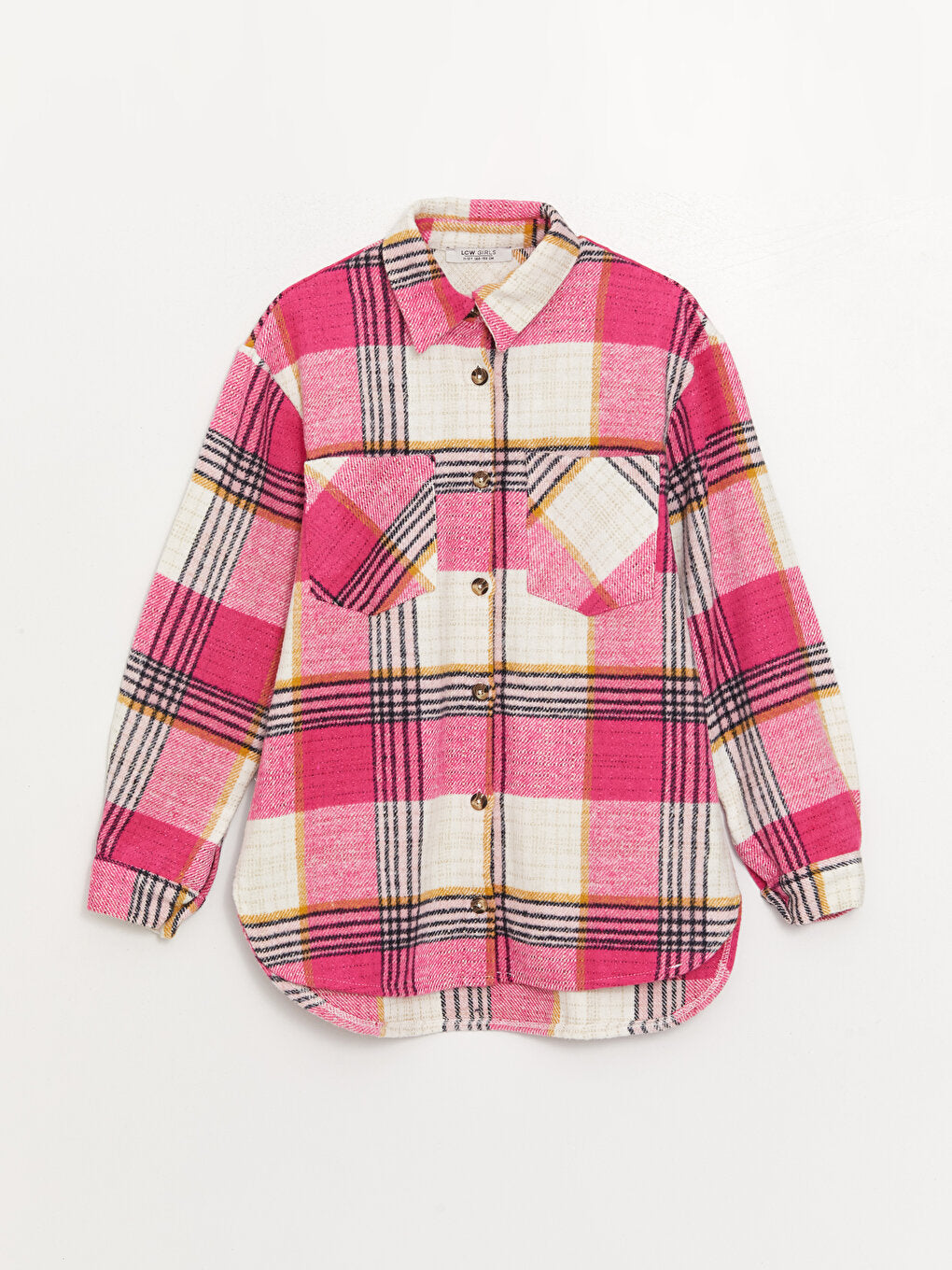 Plaid Long Sleeve Girls Shirt Jacket