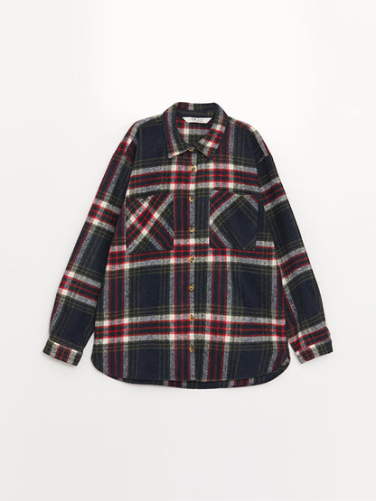 Plaid Long Sleeve Girl's Shirt Jacket