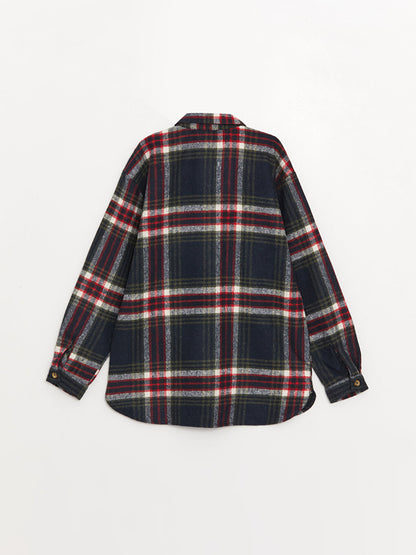 Plaid Long Sleeve Girl's Shirt Jacket