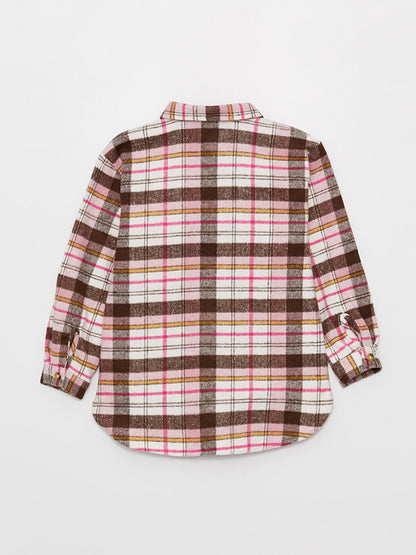 Plaid Long Sleeve Girls Shirt Jacket