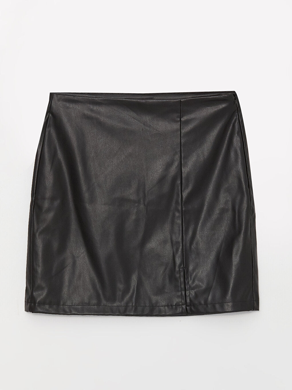 Tight Fit Straight Leather Look Women's Skirt