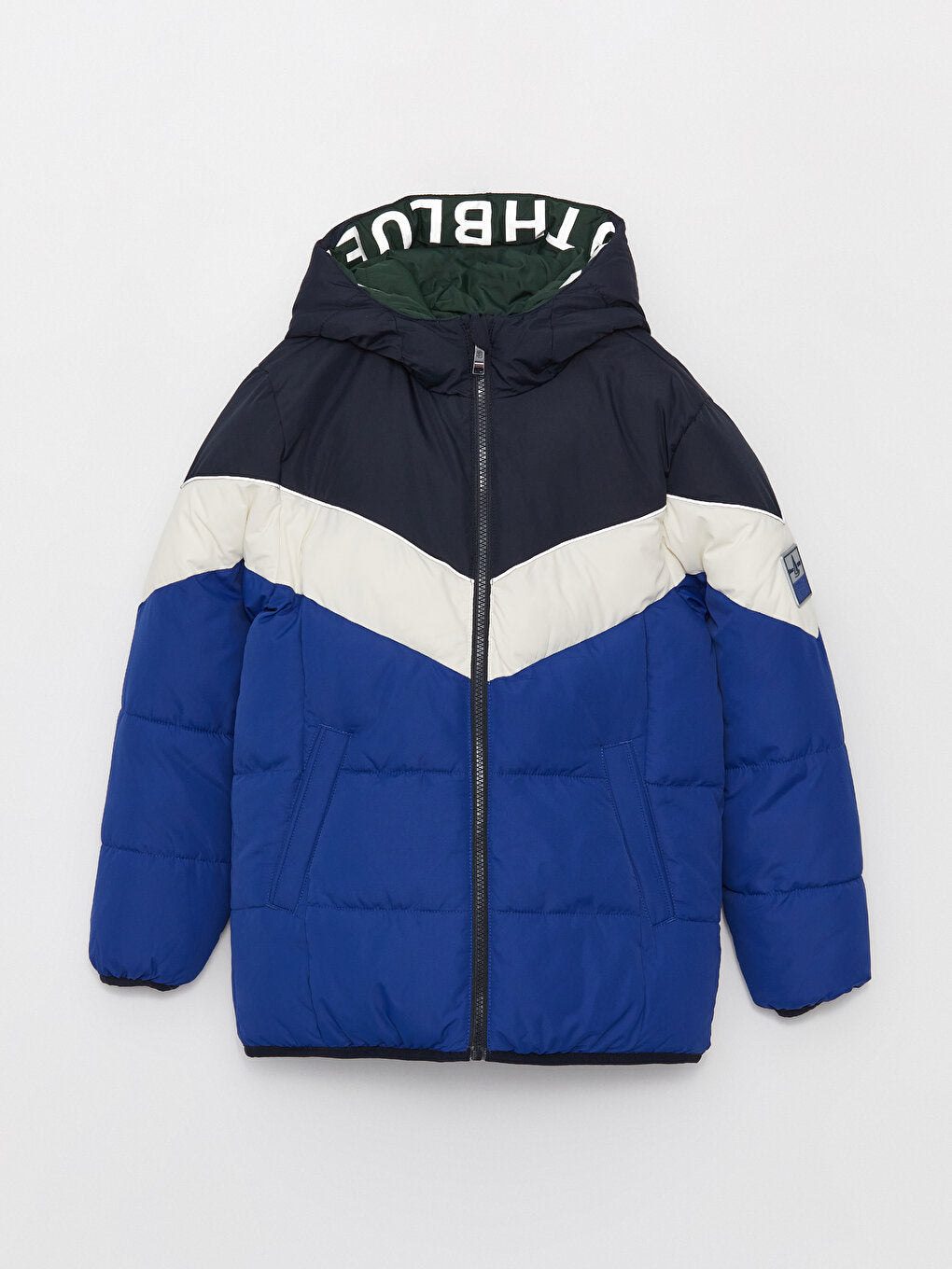 Hooded Double Sided Boy's Puffer Coat