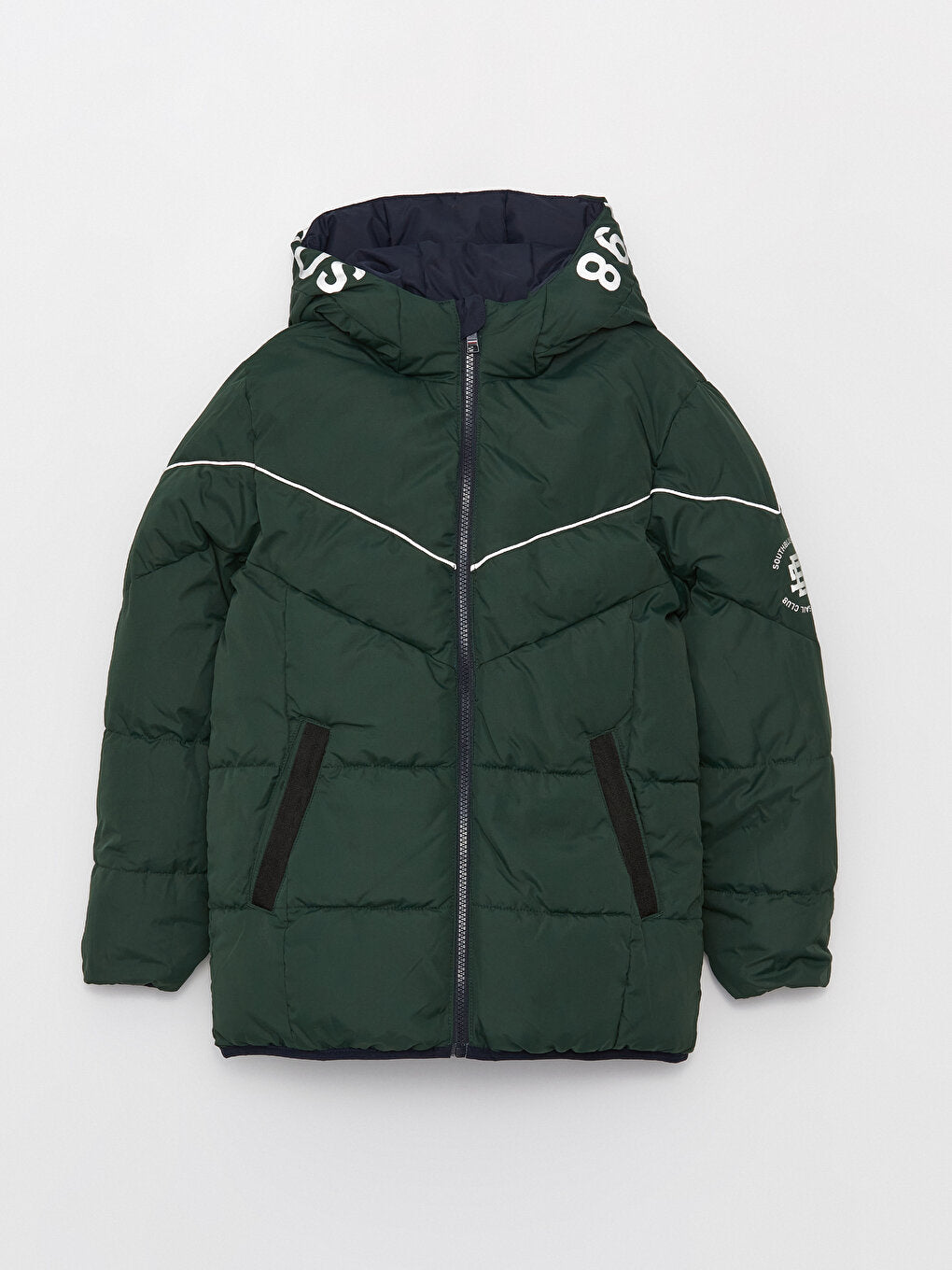 Hooded Double Sided Boy's Puffer Coat