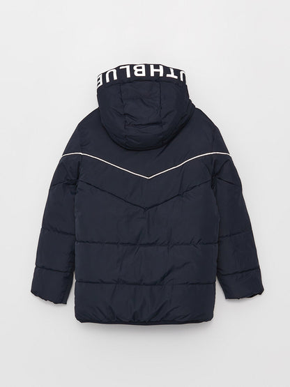 Hooded Double Sided Boy's Puffer Coat