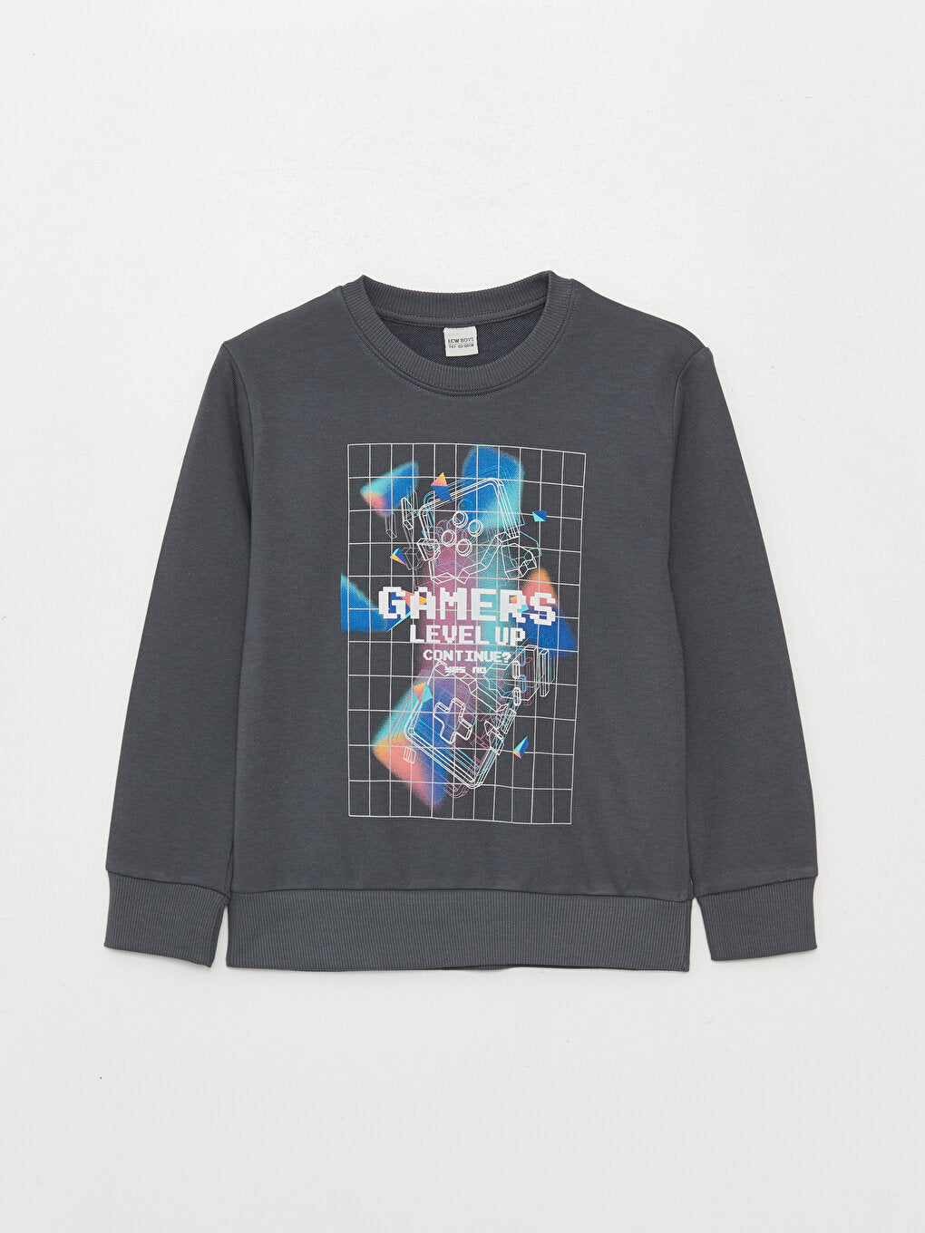 Crew Neck Printed Long Sleeve Boy's Sweatshirt