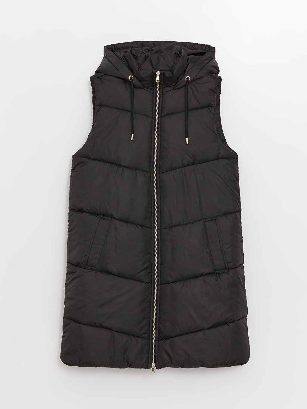 Women's Hooded Plain Puffer Vest