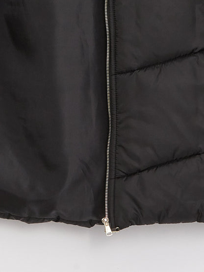 Women's Hooded Plain Puffer Vest