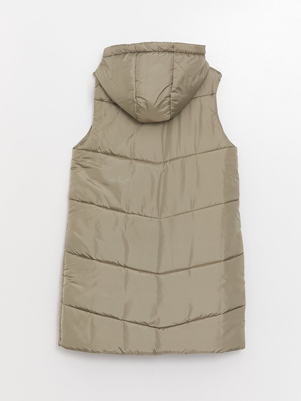 Women's Hooded Plain Puffer Vest