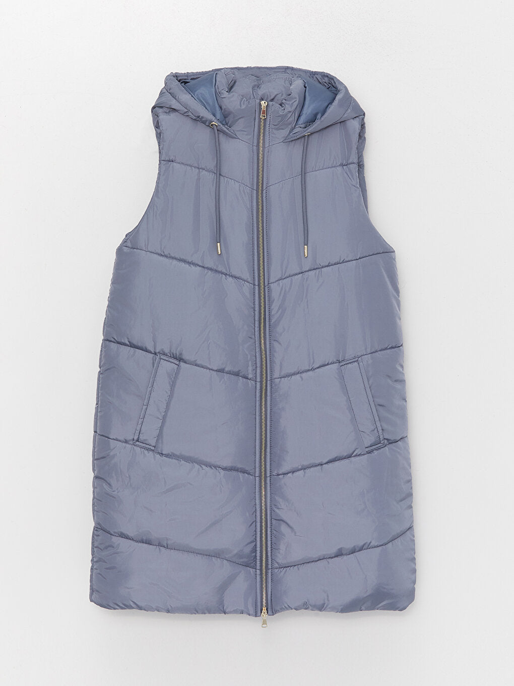 Women's Hooded Plain Puffer Vest