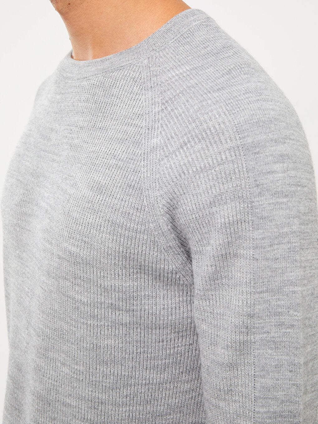 Crew Neck Long Sleeve Men's Knitwear Sweater