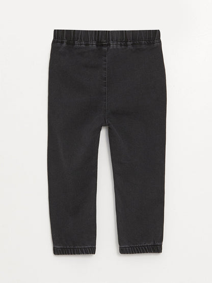 Basic Baby Boy Jean Trousers with Elastic Waist