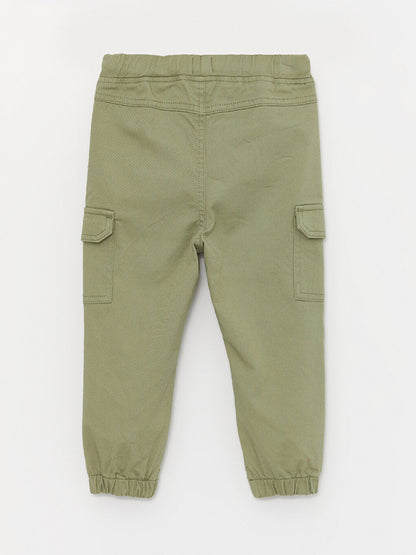 Basic Baby Boy Trousers with Elastic Waist