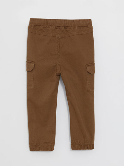 Basic Baby Boy Trousers with Elastic Waist