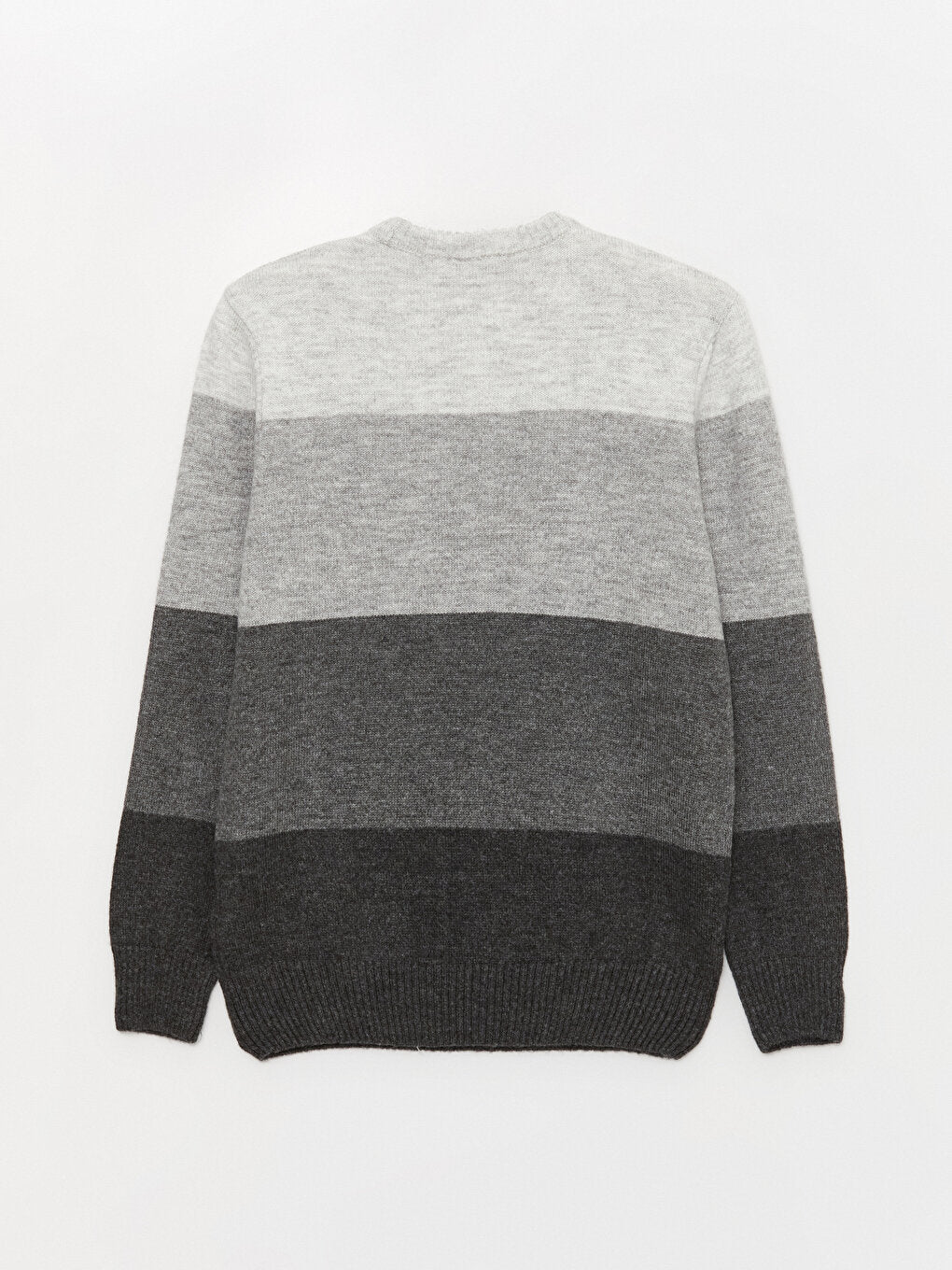 Crew Neck Long Sleeve Color Block Men's Knitwear Sweater