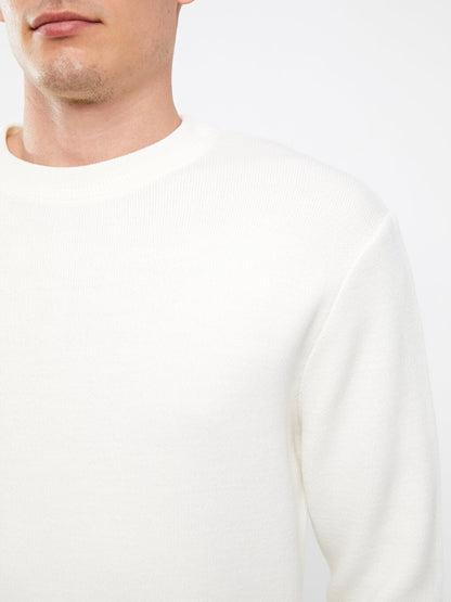 Crew Neck Long Sleeve Men's Knitwear Sweater