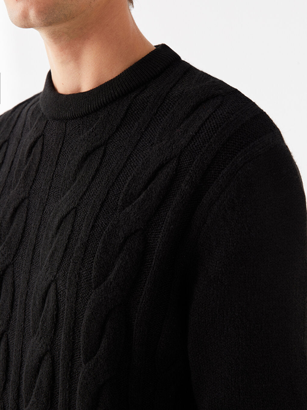 Crew Neck Long Sleeve Men's Knitwear Sweater