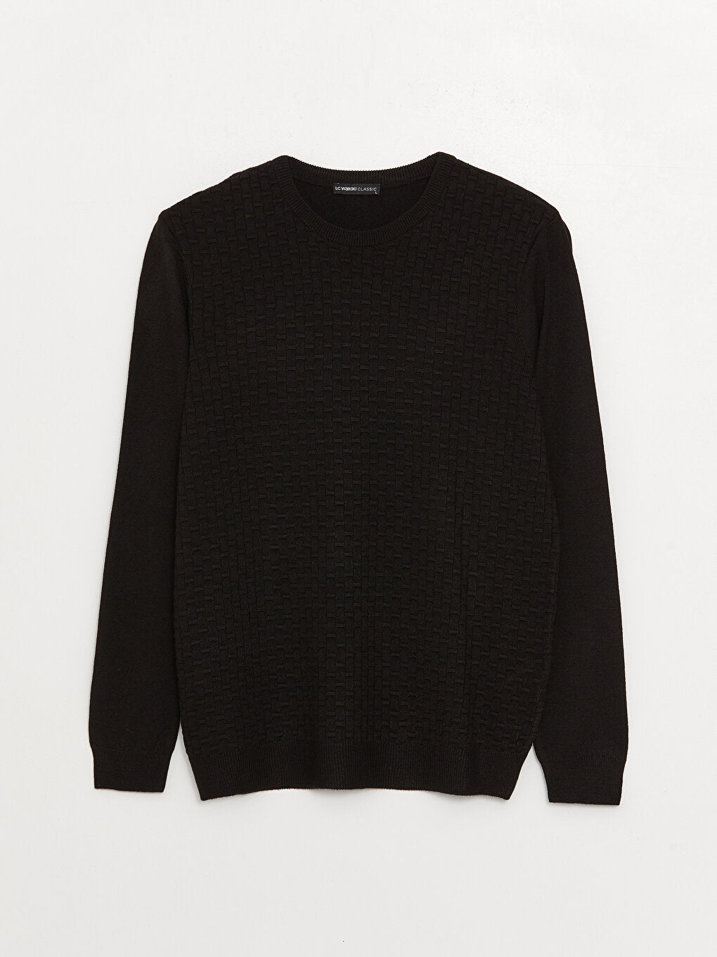 Crew Neck Long Sleeve Men's Knitwear Sweater