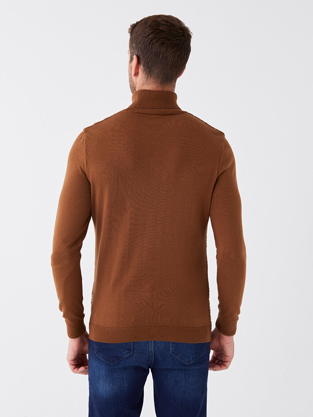 Turtleneck Long Sleeve Men's Knitwear Sweater