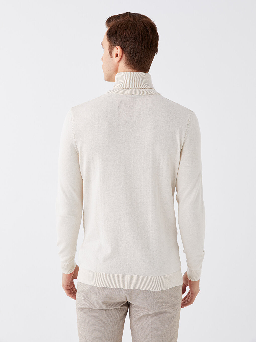 Turtleneck Long Sleeve Men's Knitwear Sweater