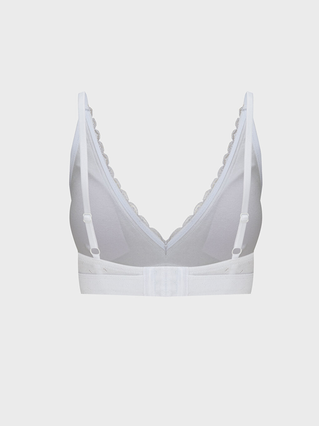 Non-Wireless Padded Bra with Lace Detail