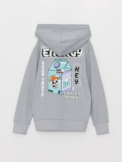 Printed Long Sleeve Boys Hoodie