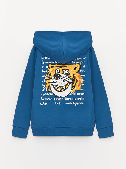 Printed Long Sleeve Boys Hoodie