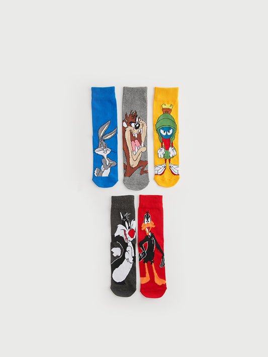 Bugs Bunny Printed Men's Socks 5-pack