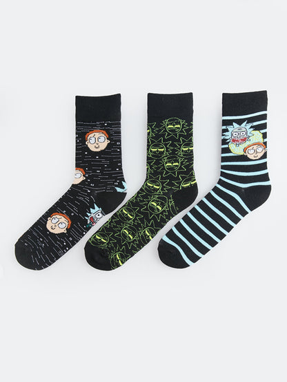 Rick and Morty Printed Men's Socks 3-pack