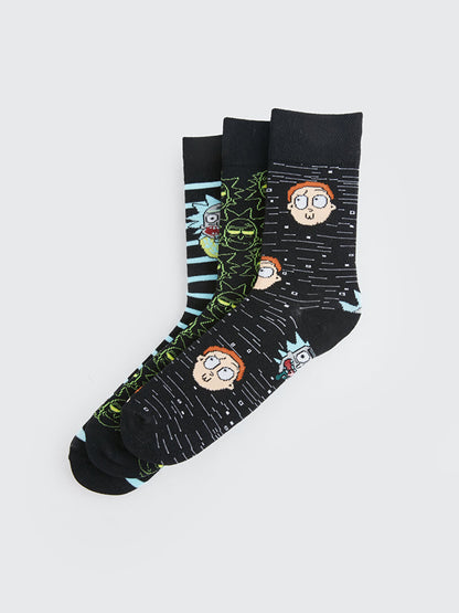 Rick and Morty Printed Men's Socks 3-pack