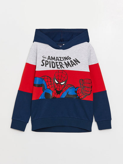 Spiderman Printed Long Sleeve Boys Hoodie