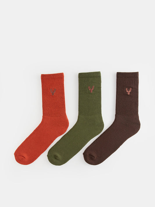 Embroidered Men's Socks 3-pack