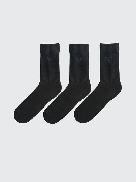 Embroidered Men's Socks 3-pack