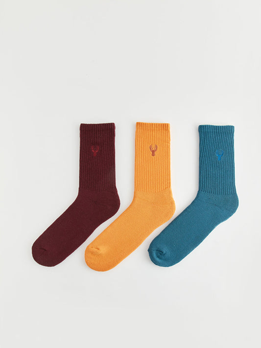 Embroidered Men's Socks 3-pack