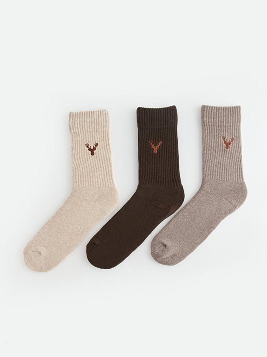 Embroidered Men's Socks 3-pack